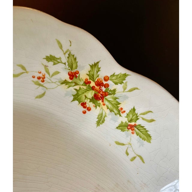 Antique American Christmas Traditional Serving Platter For Sale In New York - Image 6 of 9