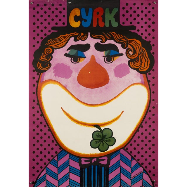 Polish Circus Clown Poster from B. Bocianowski, 1979 For Sale - Image 9 of 9