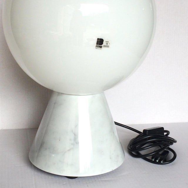 New old stock. Total dimensions h 53 cm - base ø 20 cm x h 17 cm - glass ø 30 cm. This piece has an attribution mark, i am...