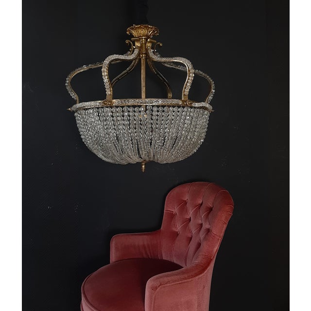 Large Parisian Chandelier in Gilded Bronze, 1890s For Sale - Image 4 of 11