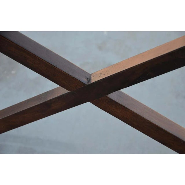 Brown Walnut Console Table by Petersen Antiques For Sale - Image 8 of 11