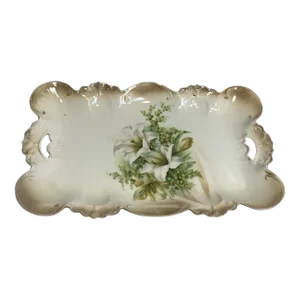 Dressing Table Plate, Easter Lily