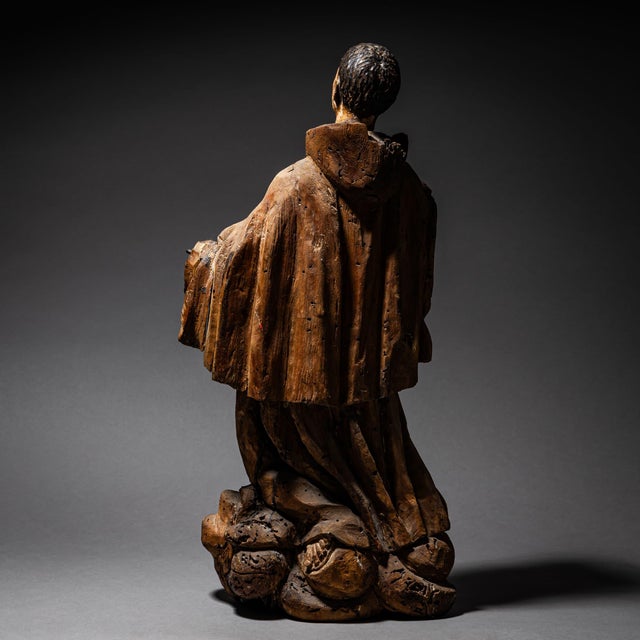 Baroque Unknown, Wooden Sculpture of Saint Francis of Assisi, 1800s, Wood For Sale - Image 3 of 7