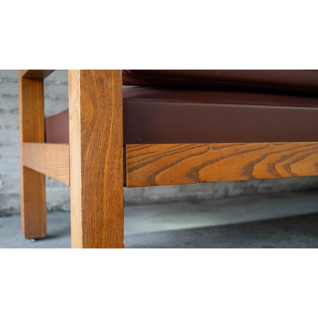 Vintage Oak Sofa Attributed to Warren Platner for CI Designs For Sale - Image 15 of 17