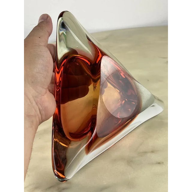 1970s Italian Submerged Glass Ashtray in Murano, 1970s For Sale - Image 5 of 9