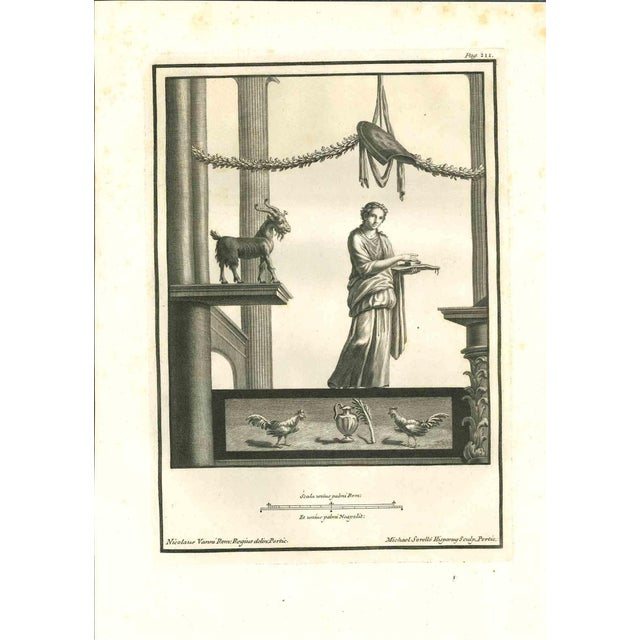 Old Master, Ancient Roman Daily Life from Herculaneum, Original Etching, 18th Century For Sale