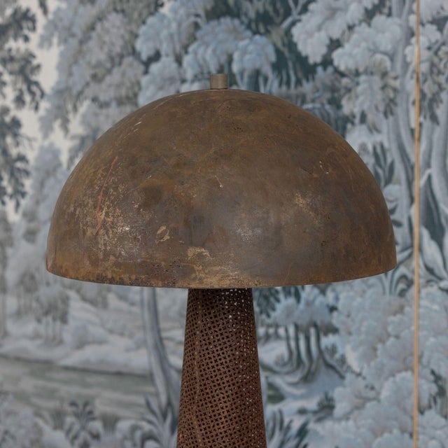 Metal Mid 20th Century Mid Century Modern French Rigitulle Tole Floor Lamp in the Manner of Mathieu Matégot For Sale - Image 7 of 13