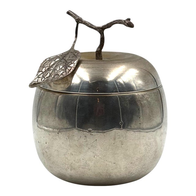 1970s Modern Silver-Plated Apple Wine Cooler / Ice Bucket, Teghini Firenze For Sale