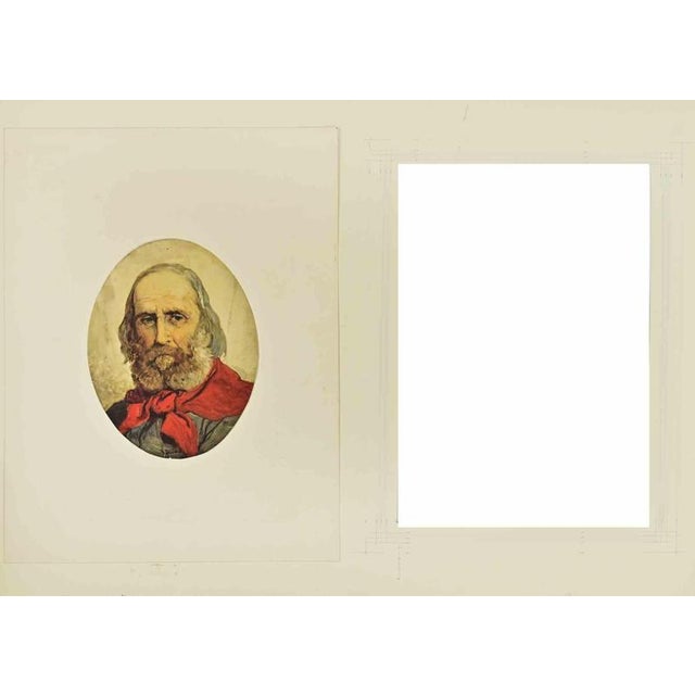 Garibaldi is an artwork realized in late 19th by Gerolamo Induno. Mixed media on paper. Hand signed on the margin. The...