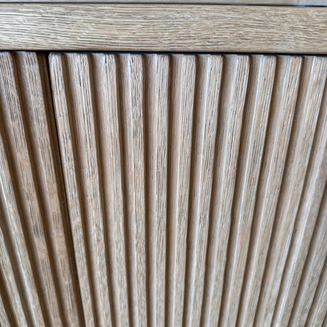 Wood Reed 4 Shelf Oak Bookcase - Natural For Sale - Image 7 of 12