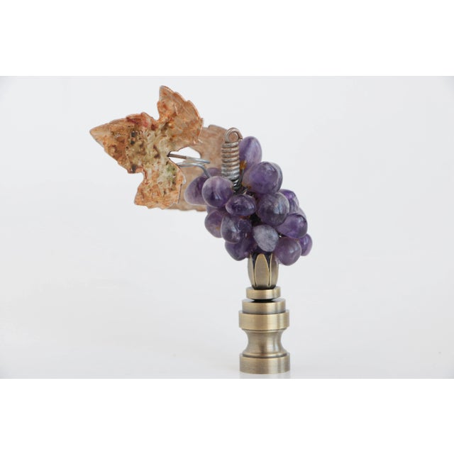 Art Deco Amethyst Grape Cluster Lamp Finial For Sale - Image 3 of 6