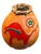 Janet Reed Koed “Ritual Baskets” Southwestern Painted Gourd Vessel Titled “Malachite Beads Buffalo,” this handcrafted...