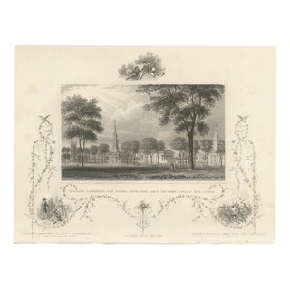 Roger Williams, New Haven Green Toward Yale College, 1850, Paper For Sale