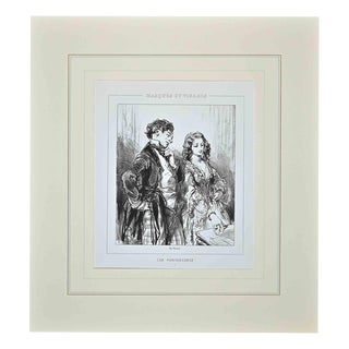 Paul Gavarni, The Sharers, 1850s, Lithograph For Sale