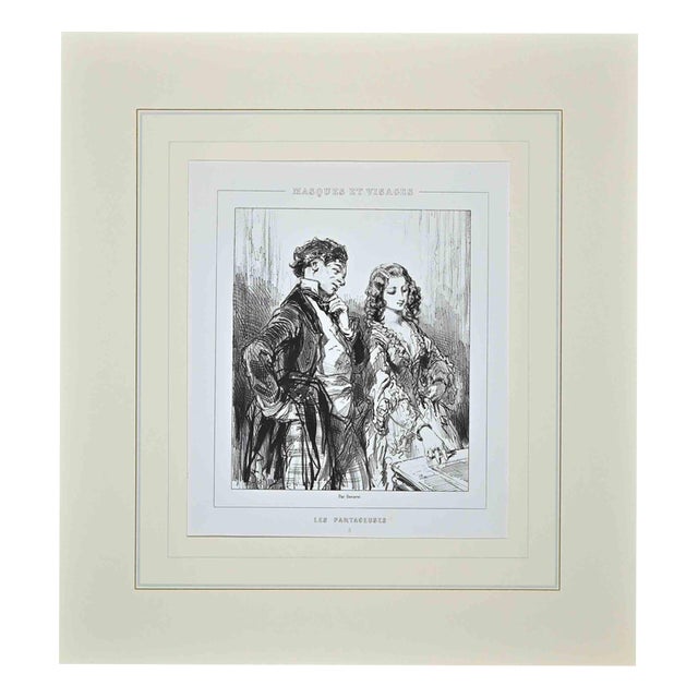 Paul Gavarni, The Sharers, 1850s, Lithograph For Sale