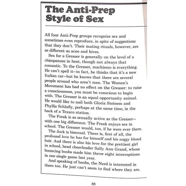 1980s "The I-Hate-Preppies-Handbook: A Guide to the Worst of Us" 1981 Schoenstein, Ralph For Sale - Image 5 of 12