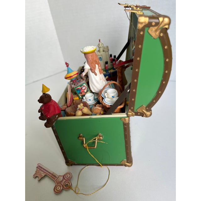 Vintage 1986 Enesco Music Box "Toy Symphony" Treasure Chest of Toys. Original Condition For Sale - Image 9 of 16