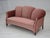 Vintage Danish Two-Seater Sofa in Salmon Pink Furniture Velour, 1950s For Sale - Image 17 of 18