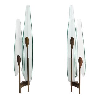 Model 1461 Wall Lamps by Max Ingrand for Fontana Arte, 1960s, Set of 2 For Sale