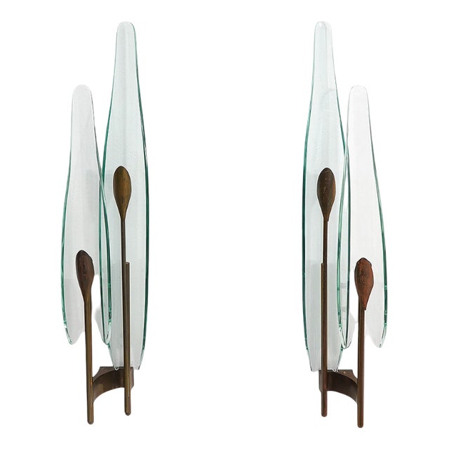 Model 1461 Wall Lamps by Max Ingrand for Fontana Arte, 1960s, Set of 2 For Sale