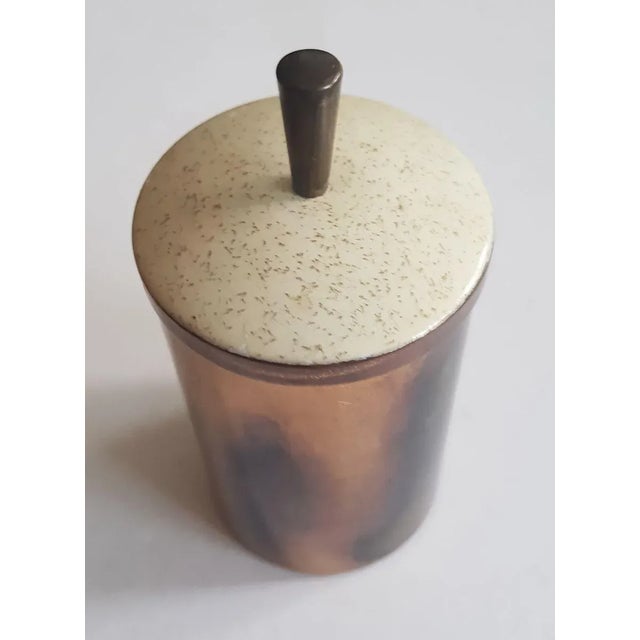 1960s Handmade Brass Box with Enamelled Lid, 1960s For Sale - Image 5 of 5