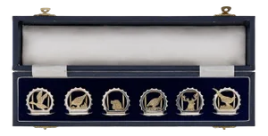 Gilt Silver Animal Menu Holders from Asprey, London, England, 1987, Set of 6