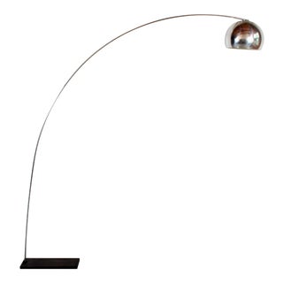 Mid Century Modern Chrome Arco / Arc Floor Lamp For Sale