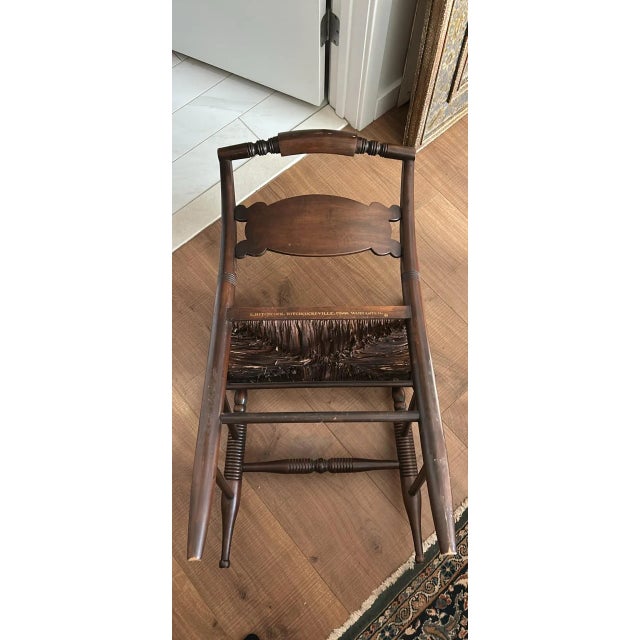 Coffee Late 19th Century Hitchcock Arm Chair For Sale - Image 8 of 8