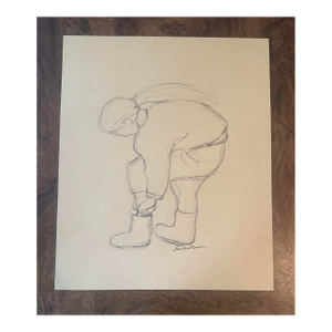 “These Boots” Original Pencil Drawing by Nancy Smith