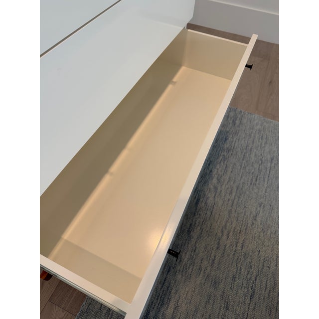 2020s Mid-Centruy Modern White Dresser West Elm Attributed For Sale - Image 5 of 5
