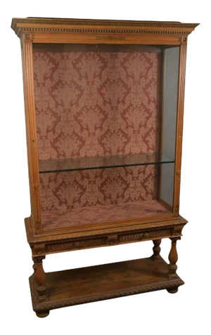 Antique French Craved Display Cabinet Top Sits on Base