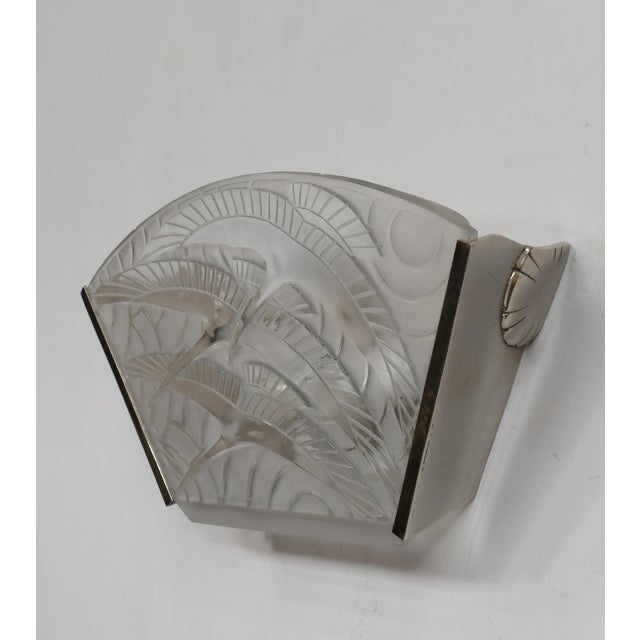 Silver French Art Deco Wall Sconces by Pierre d'Avesn Lorrain Daum 1930 France #1 - A Pair For Sale - Image 8 of 18