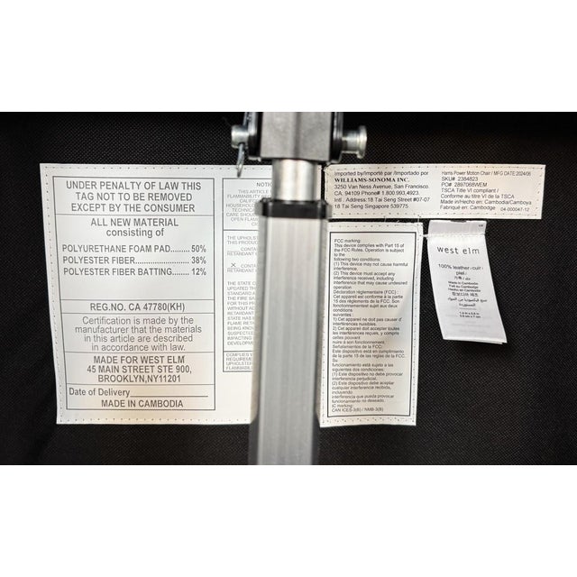 West Elm Harris Leather Power Recliner in Nut Saddle Leather For Sale - Image 14 of 18