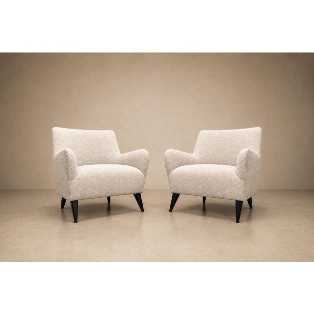 Joaquim Tenreiro Armchairs, Hardwood With Ebonized Legs, Brazil, 1950s For Sale - Image 11 of 16