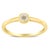 A diamond and yellow gold plated ring. The ring features a central round diamond miracle set in a 14 karat gold plated...
