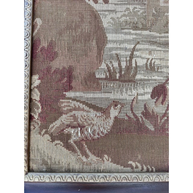 Framed mechanical tapestry from Saumur in the Loire Valley. Was purchased from an auction in Saumur.