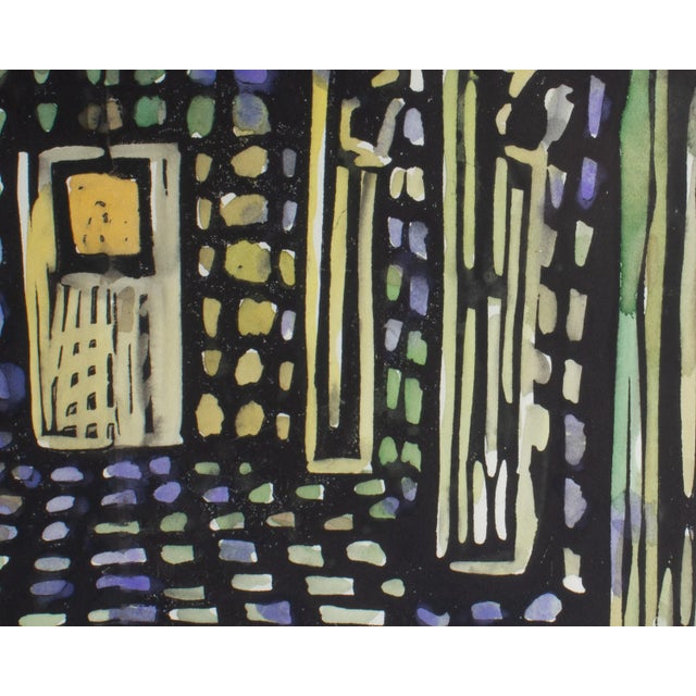 Printmaking Materials 1998 “Shower Poster” Signed Limited Edition Linocut by Jonathan Weinberg For Sale - Image 7 of 10