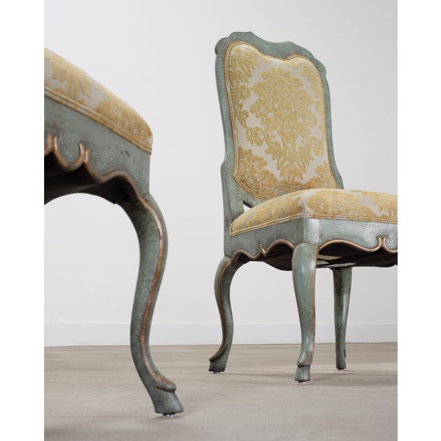 Celadon Set of Ten Minton-Spidell Country French Painted Dining Chairs For Sale - Image 8 of 18