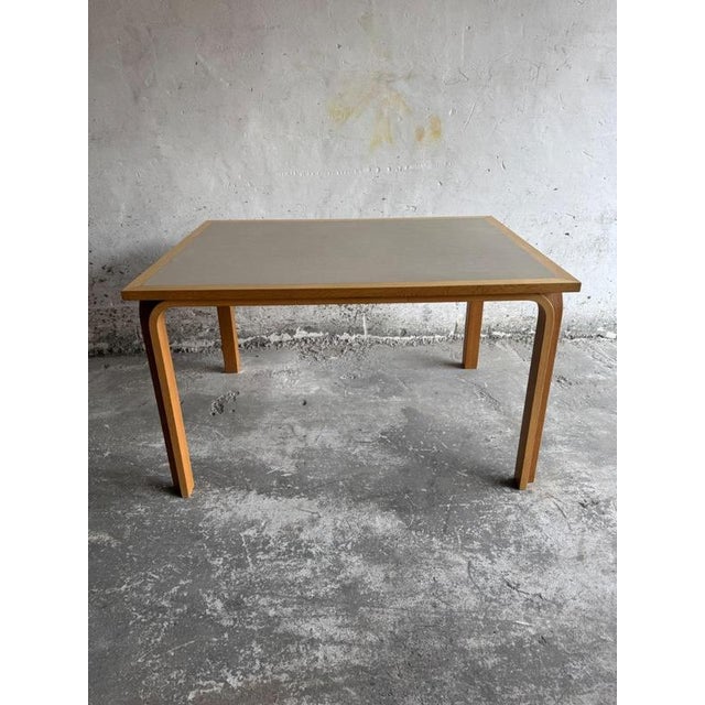 Wood Danish Dining Table in Wood with with Grey Top from Magnus Olesen, 1970s For Sale - Image 7 of 8