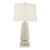 Chapman & Myers by Visual Comfort Signature Parisienne Medium Table Lamp in Iced Coconut with Linen Shade For Sale