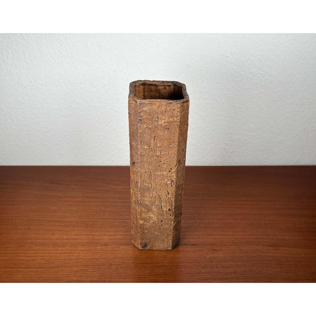 Mid-Century Modern German Brutalist Studio Pottery Vase, 1960s For Sale - Image 9 of 13
