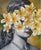 Classical figures paired with delicate plumeria flowers - a soft, poetic reflection on time and beauty. Original one-of-a-...