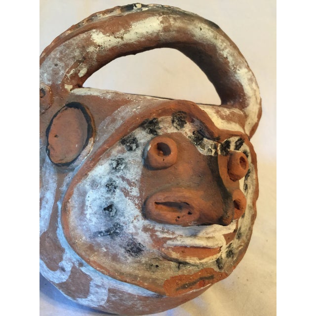 Modern Picasso Style Oceanic Sepik Painted Pottery Vessel For Sale - Image 3 of 5