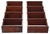 Brown Antique Mahogany Wall Bookcases, 1900s, Set of 2 For Sale - Image 8 of 9