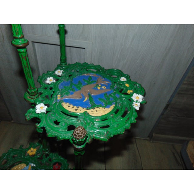 Antique Industrial German Brass Garden Table For Sale - Image 4 of 10