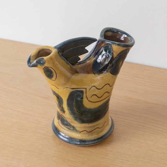 1950s 1950s French Ceramic Rooster Vase For Sale - Image 5 of 11
