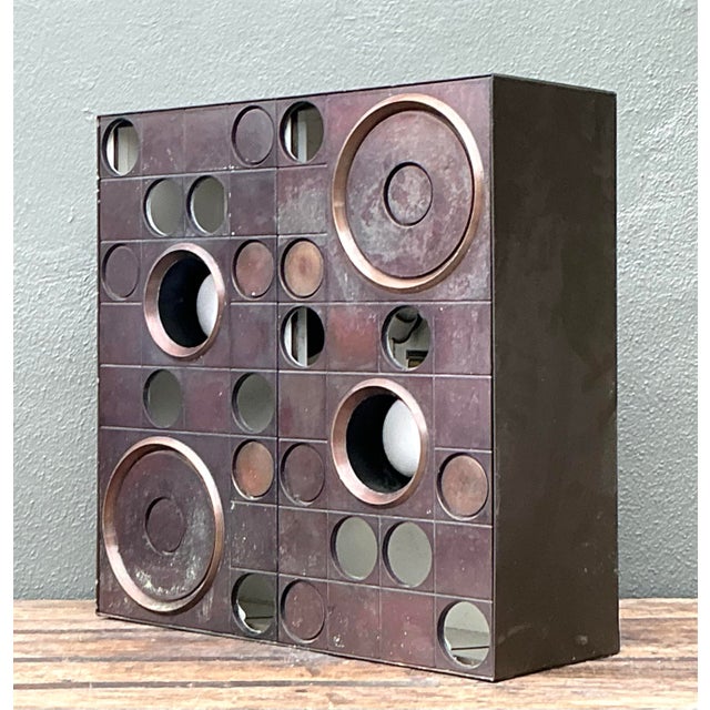 Vintage Lightolier Brutalist Block Light Box For Sale - Image 11 of 12