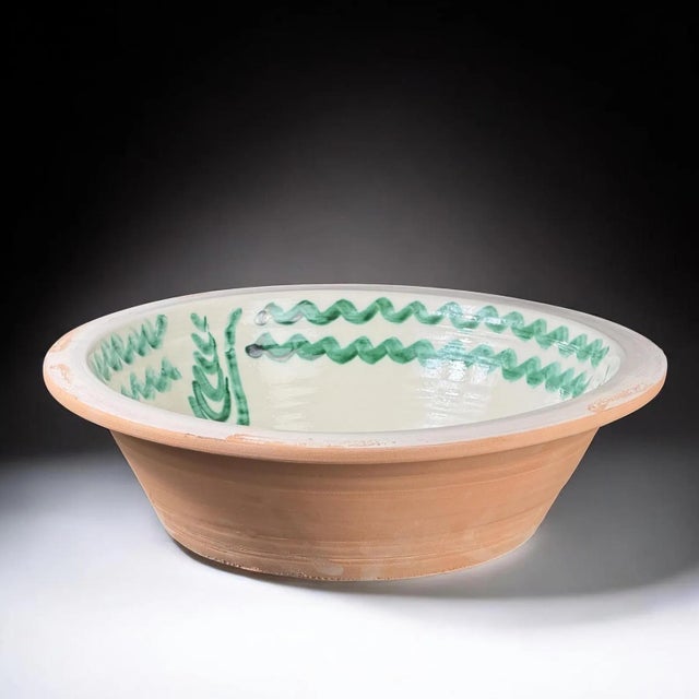Ceramic Large Spanish Fajalauza Bowl For Sale - Image 7 of 9
