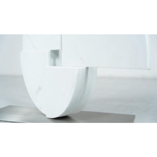 Large Marble Sculpture by Angelo Mangiarotti for Skipper, Italy, 1980s For Sale - Image 14 of 15