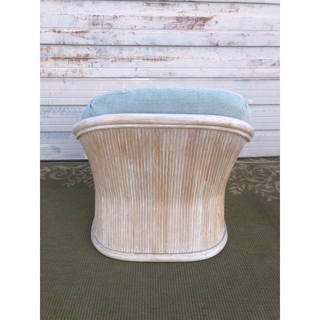 1970s 1970s Vintage Split Reed Henry Link Cushioned Chair For Sale - Image 5 of 9